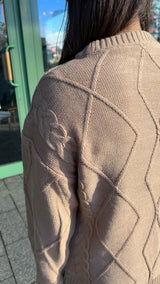 Camel Cable Knit Set