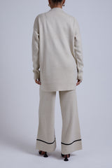 CREAM STRIPED KNIT SET