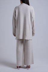 OVERSIZED OATMEAL KNITSET