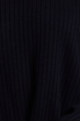 OVERSIZED BLACK RIBBED KNIT SET