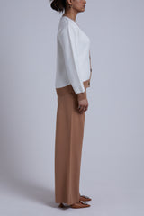 BROWN CARDIGAN KNIT SET