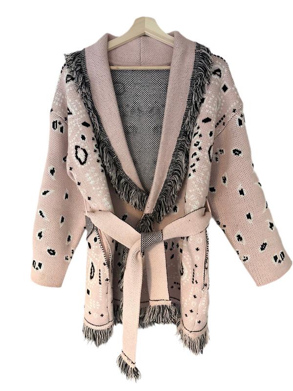 Baby pink cashmere cardigan