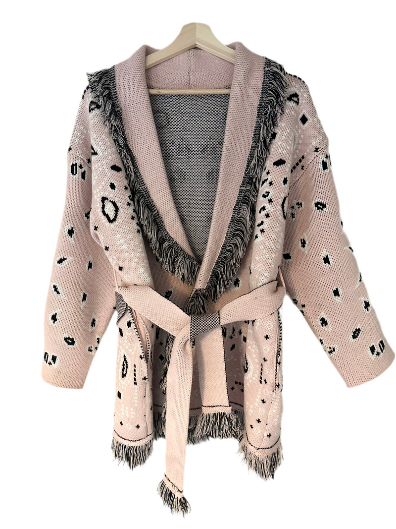 Baby pink cashmere cardigan