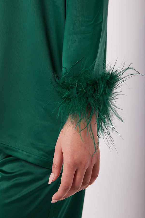 EMERALD SET WITH FAUX FUR